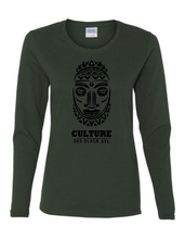 African Mask Long Sleeve Tee - Women's Cut