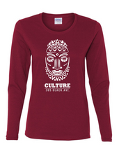 African Mask Long Sleeve Tee - Women's Cut