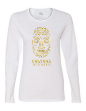 African Mask Long Sleeve Tee - Women's Cut
