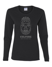 African Mask Long Sleeve Tee - Women's Cut