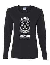 African Mask Long Sleeve Tee - Women's Cut