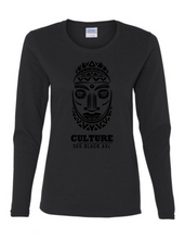 African Mask Long Sleeve Tee - Women's Cut